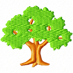Trees Embroidery Design 2